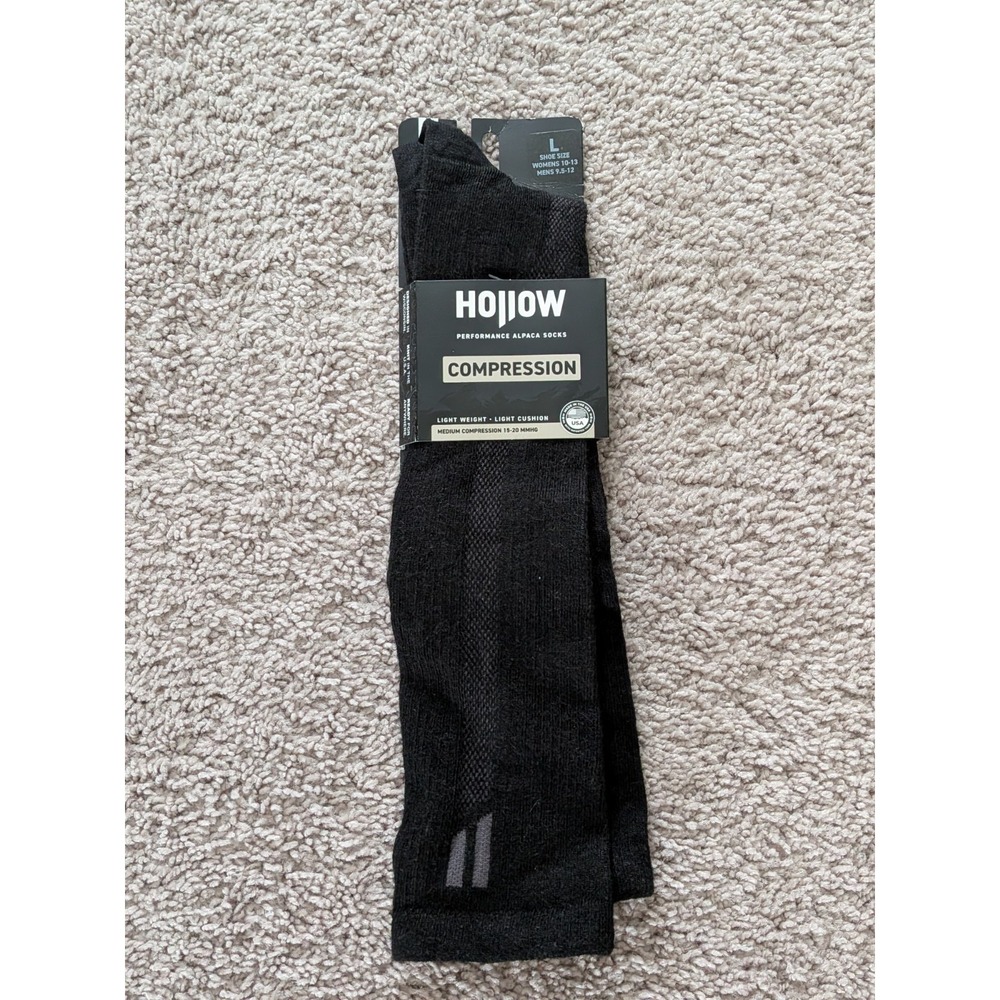 Hollow Compression Performance Alpaca Socks Large Below Knee Lightweight NWT
